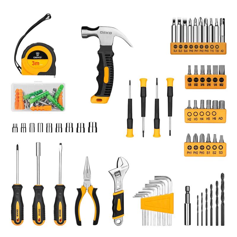 8V Cordless Drill Set-126-Piece Home Tool Kit With Storage Case, DIY Power Tools For Fence Work, Home Décor, Furniture Assembly & Everyday Repairs