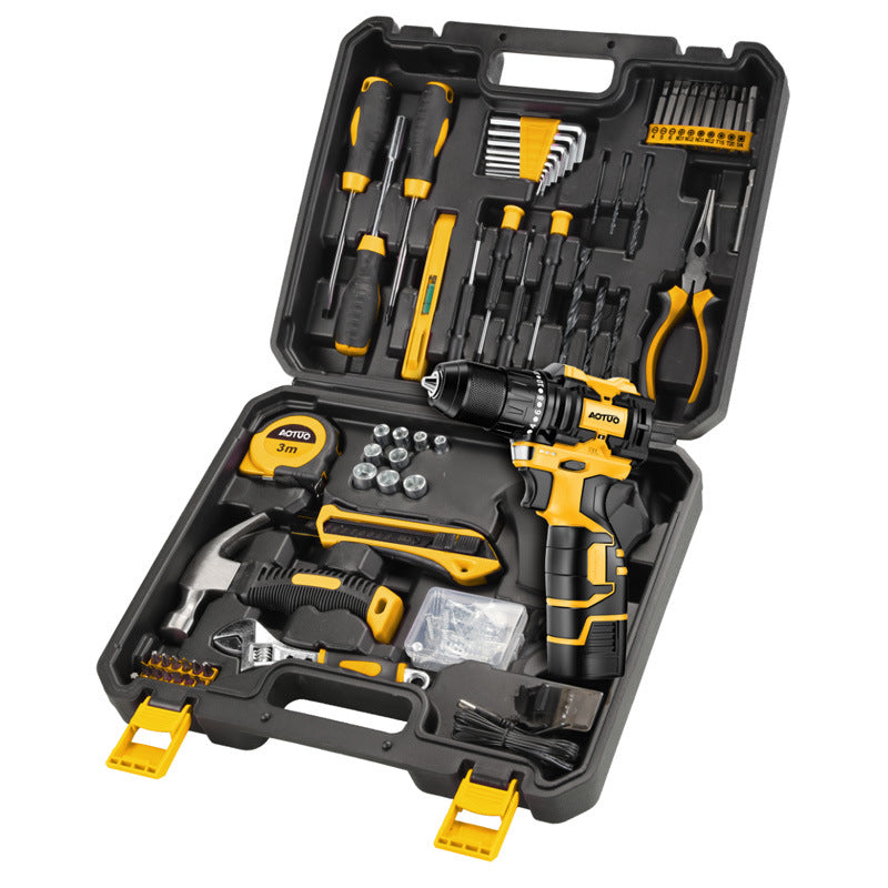 8V Cordless Drill Set-126-Piece Home Tool Kit With Storage Case, DIY Power Tools For Fence Work, Home Décor, Furniture Assembly & Everyday Repairs