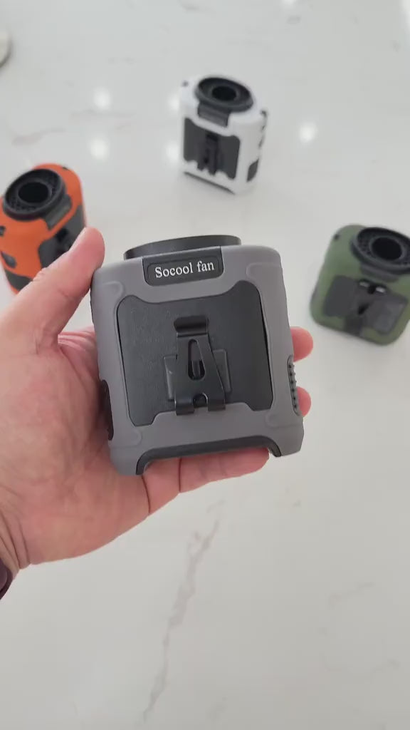 Big Sale - 10000mAh/14500mAh Power Bank & Portable Waist Fan, Clip-on Wearable Belt Personal Fan with Flashlight, 40H/67H Cooling for Outdoor